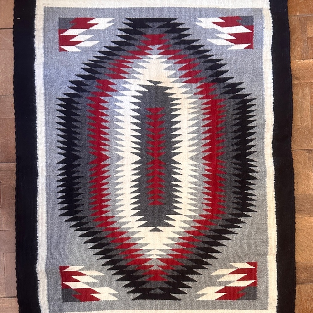 Southwestern Geometric Rug - Red, Gray, Black, Cream
